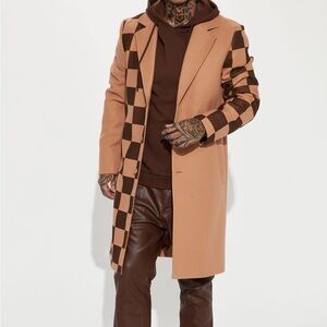 Fashion Nova Tan and Brown Trench Coat
